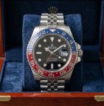 Rolex GMT-Master II Stenless Steel Men Watch - Blue Red (AAA Grade) - Image 3