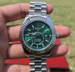 Rolex Sky-Dweller Green Dual Time & Date Men Watch - Stainless Steel - Image 2