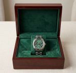 Rolex Sky-Dweller Green Dual Time & Date Men Watch - Stainless Steel