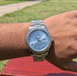 Rolex President Day-Date SkyBlue Arabic Dial Watch - AAA - Image 3