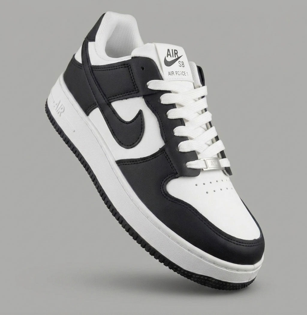 Air-Black4 Nike Air AF1 Sneaker Shoes Premium Quality Made in China (Black) - Image 1