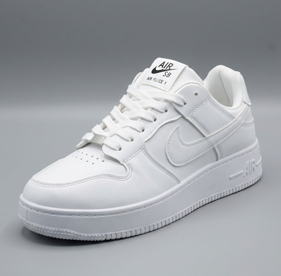 Air-White1 Nike Air AF1 Sneaker Shoes Premium Quality Made in China (White) - Image 1