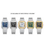 Curren Original Square Watch For Men (Stainless Steel) - Image 6