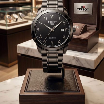 Tissot Arabic-Indic Numeral Dial Men Watch Black (Steenless Steel)