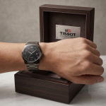 Tissot Arabic-Indic Numeral Dial Men Watch Black (Steenless Steel) - Image 3