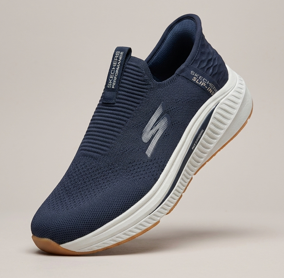 blue1 Skechers Medicated Hands-Free Slip-Ins Shoes For Men (Blue) - Image 1