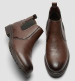 Chelsea Premium Synthetic Leather Shoes For Men (Brown)