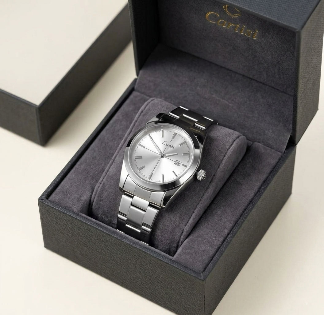 silver2 Cartisi Sterling Classic Men Watch Stainless Steel - Image 1