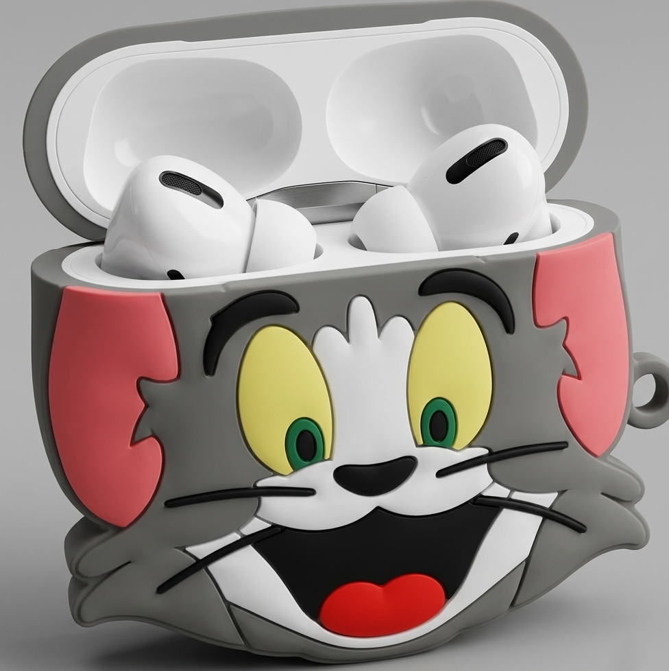 tom gray1 Tom Cat 3D Cover Imported Sillicon Apple AirPods Pro - Image 1