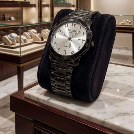 Tissot Arabic-Indic Numeral Dial Men Watch White (Steenless Steel)